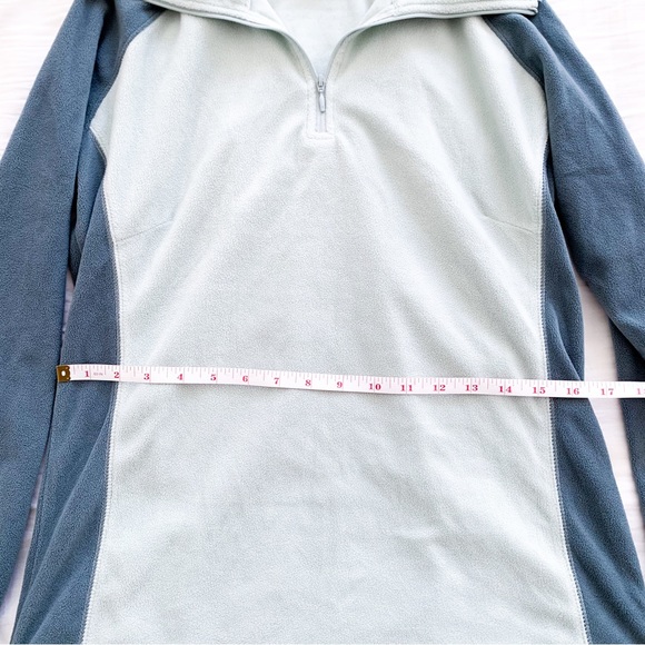 Columbia Women’s Fleece Jacket Green/Blue color block size large - Picture 3 of 5